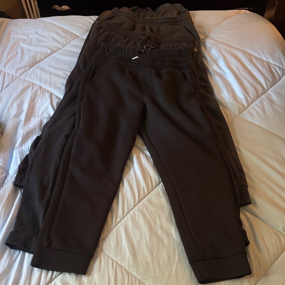 Bundle 5 Kids XL Black Knit Jogger Pants - Comfort Fit